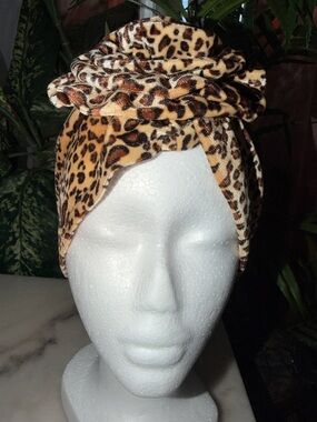 Leopard Patterned Turban Hat
